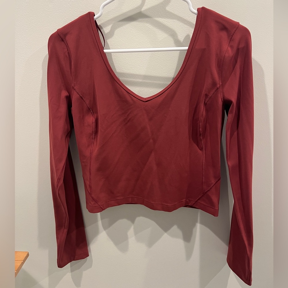 Lululemon Align Long Sleeve Top Maroon Size 8